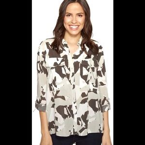 Calvin Klein Jeans Camo Button Up Top